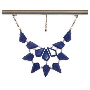Forever21 Blue Gold Statement Fashion Necklace
